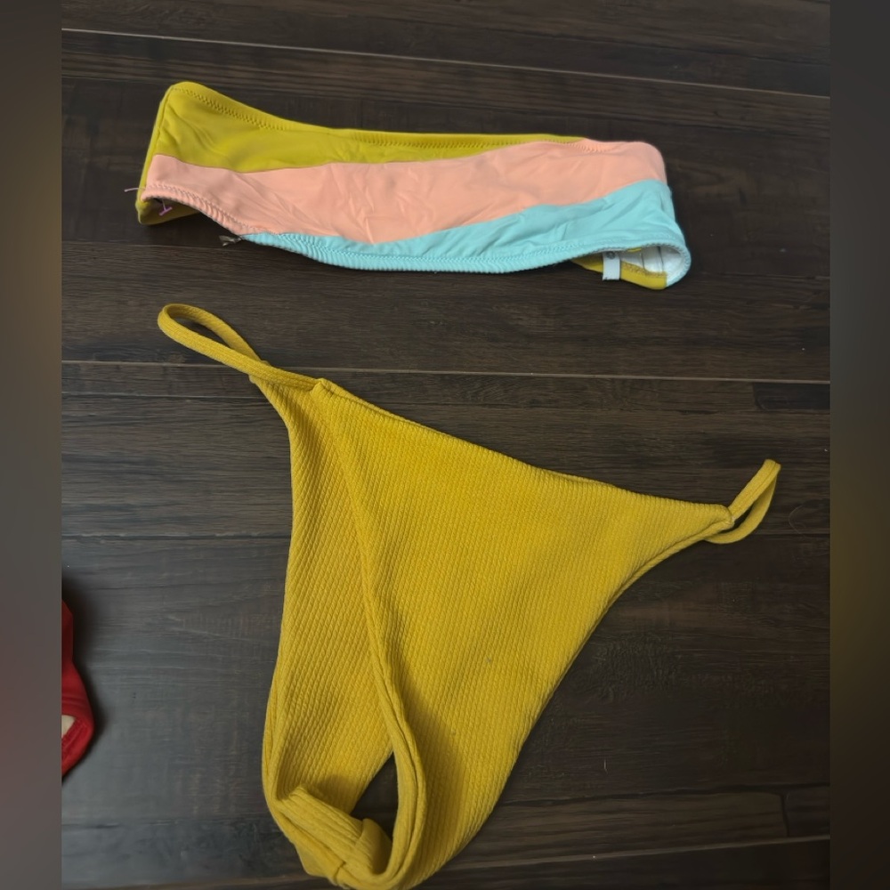 Small yellow bikini
